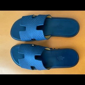 Hermes Python Skin & Leather Nubuck Sandals